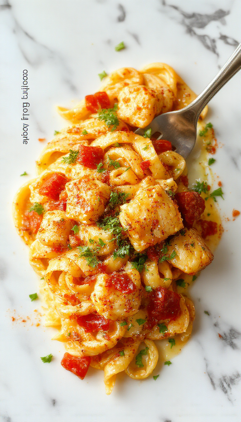 A bowl of Marry Me Chicken Pasta with creamy sauce, garnished with fresh herbs, and served with a side of crusty bread.