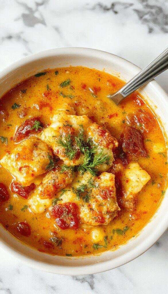 A vibrant bowl of crockpot lasagna soup topped with melted cheese, fresh basil, and parmesan, served with garnishes on a rustic wooden table