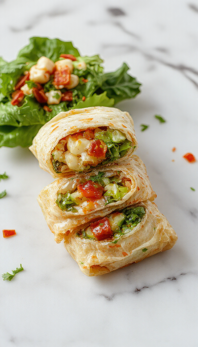 Colorful cabbage roll wraps neatly arranged on a white plate, showcasing the vibrant green cabbage leaves filled with seasoned meat and rice, topped with a sprig of parsley, with a rustic wooden background emphasizing freshness and homely appeal.