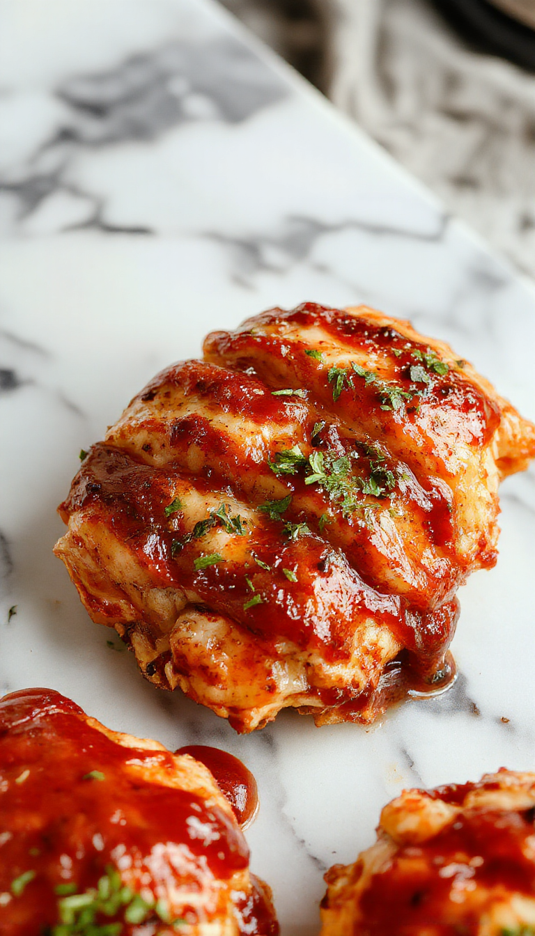 A close-up of a perfectly cooked chicken breast fillet with golden-brown crispy edges, sliced to reveal tender white meat inside, garnished with fresh herbs on a rustic wooden platter, with vibrant vegetables in the background providing a colorful contrast.