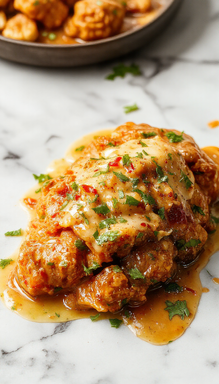 A vibrant bowl of homemade butter chicken with creamy orange sauce, garnished with fresh cilantro, served on a white plate with a side of naan bread, capturing a warm, inviting atmosphere with rich textures and colorful presentation.