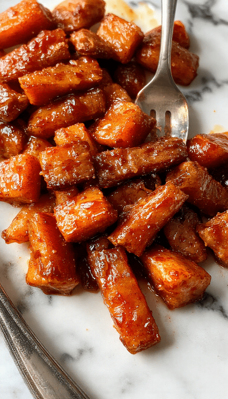 Colorful glazed carrots served in a rustic white bowl, featuring vibrant orange hues with a glossy maple and brown sugar glaze, sprinkled with fresh herbs, styled on a wooden surface with a soft-focus background.