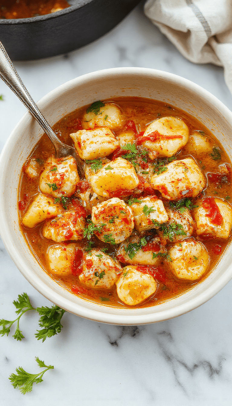A vibrant plate of spicy garlic butter chicken tortellini featuring golden-brown tortellini coated in a glossy, spicy garlic butter sauce, garnished with chopped parsley and red chili flakes, served on a rustic wooden table with fresh herbs and a lemon wedge, showcasing rich textures and appealing colors.