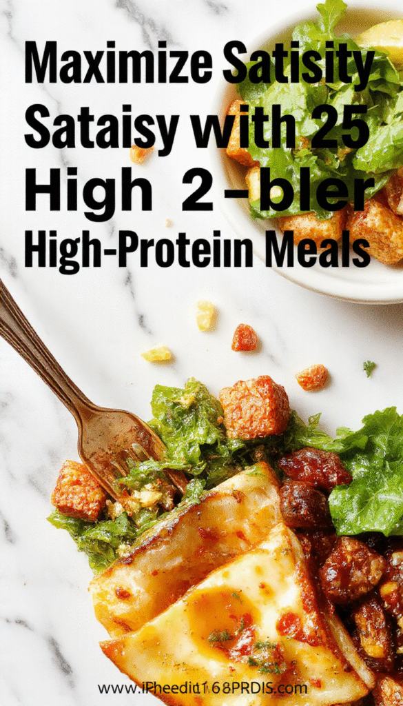 Colorful assortment of high-fiber, high-protein meals displayed on a rustic wooden table, featuring bowls of lentil salad, grilled chicken, quinoa, and vibrant vegetables with textures ranging from crunchy to tender, styled with fresh herbs and a light drizzle of olive oil.