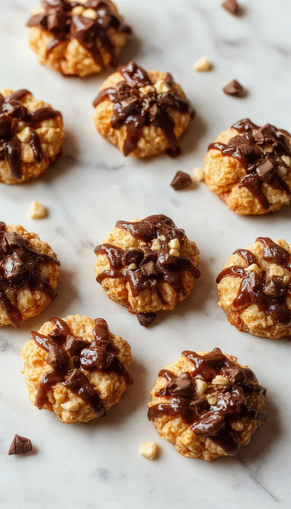 A colorful Halloween-themed snack platter featuring assorted creepy treats like monster popcorn, spooky cupcakes with orange and black icing, eerie jello worms, and decorated cookie faces arranged on a dark tray with Halloween decorations in the background