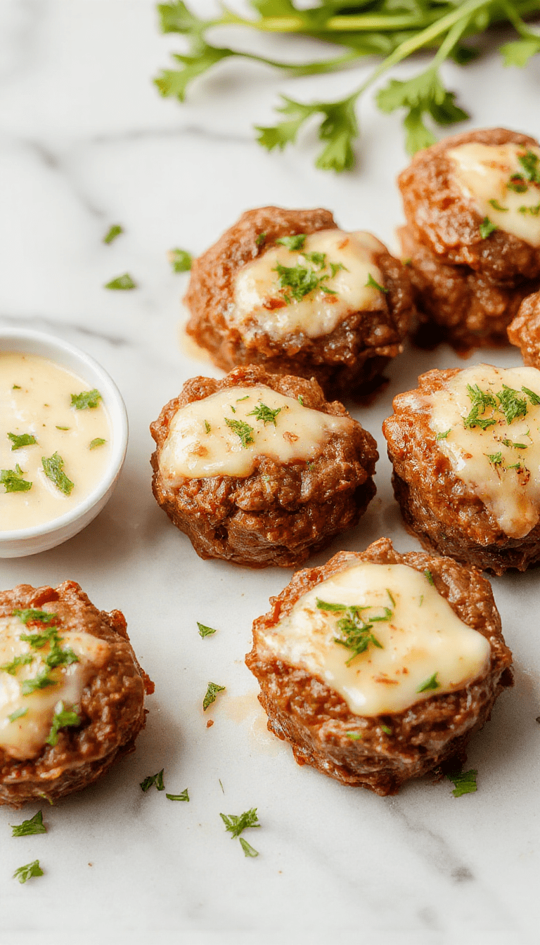 Vivid image of succulent beef bites coated in glossy garlic butter, served on a white plate garnished with fresh parsley, with a rustic wooden background and a drizzle of sauce showcasing textures.