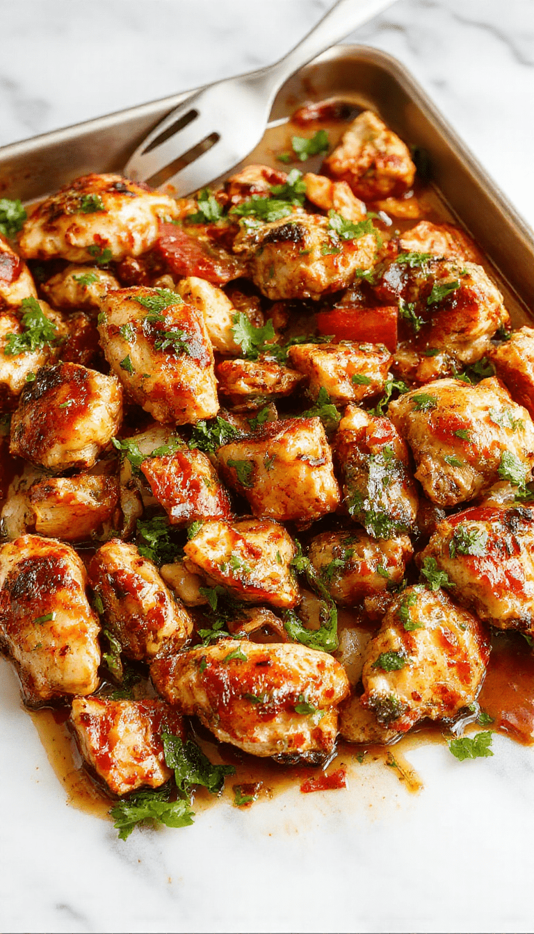 Colorful chicken fajitas on a rustic wooden serving platter, featuring vibrant red and green bell peppers, tender grilled chicken strips, garnished with cilantro, and a side of toasted tortillas. The textures range from juicy chicken to crispy peppers, styled with fresh lime wedges and a sprinkle of spices, creating an inviting and lively presentation.