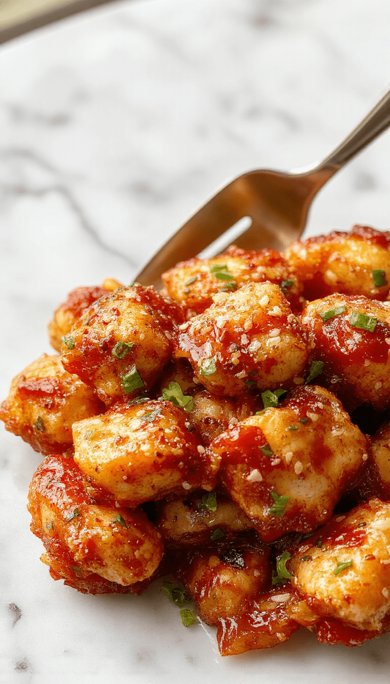 Vibrant plate of healthy sesame chicken showcasing golden-brown pieces coated with a glossy sesame sauce, garnished with toasted sesame seeds and chopped green onions, styled on a white dish with a colorful background highlighting fresh ingredients and textures.